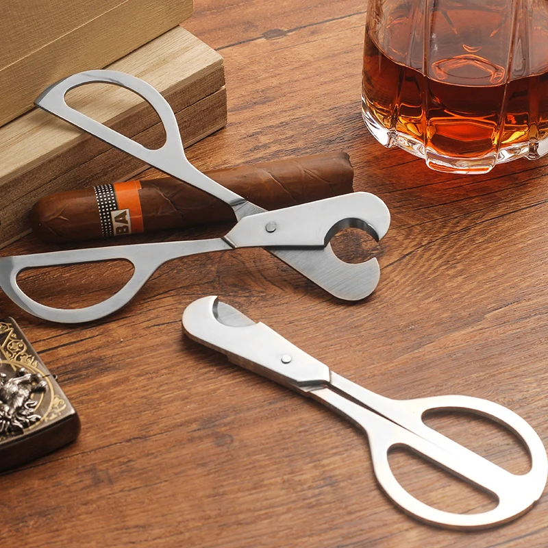 1pcs Cohiba Stainless Steel Knife Metal Cigar Cutter Scissors Easy to Cut Blade Smok Machine for Cutting 14cm | Дом и сад