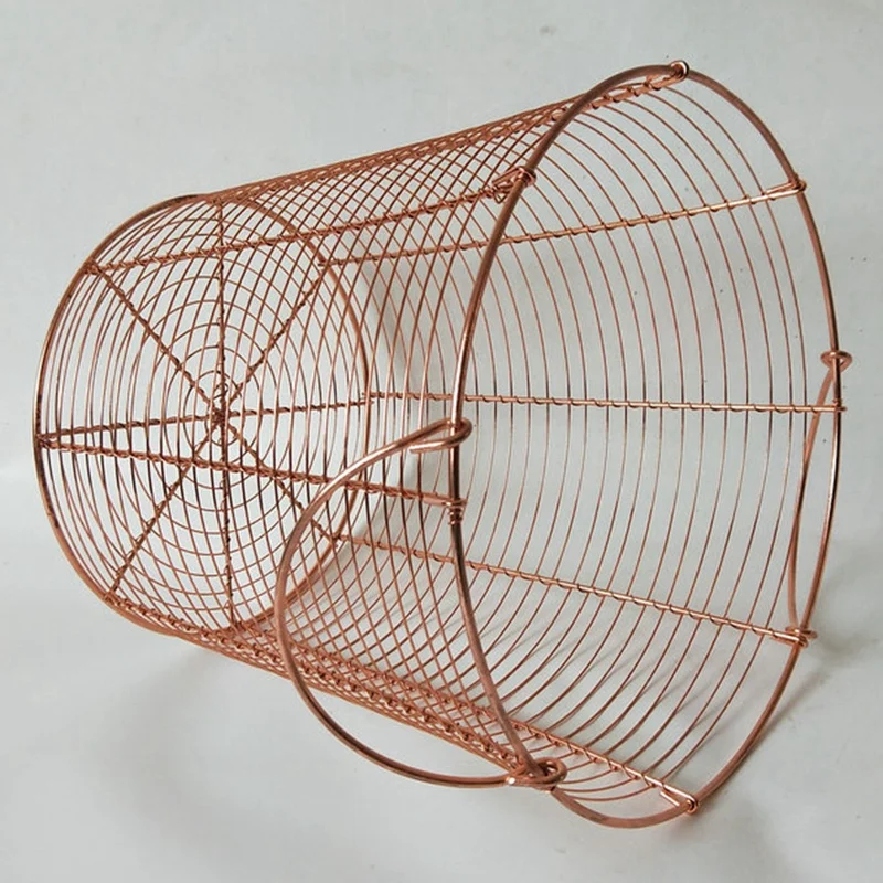 Корзина для хранения из медной проволоки корзина проволочной сетки бочка