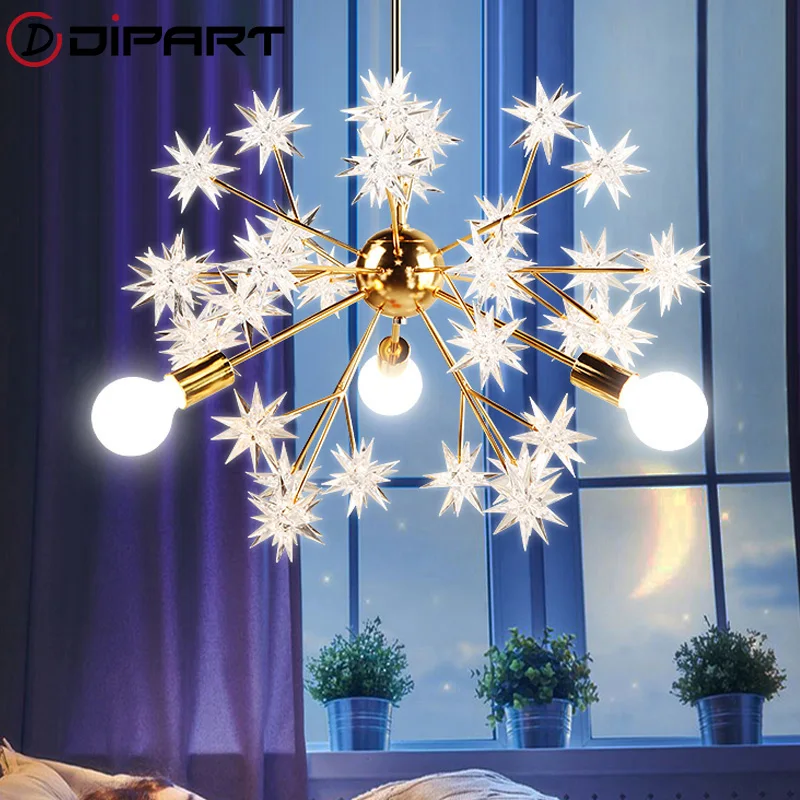 Modern Chandelier Lighting For Living Room American Style Hanging Lighting Nordic Bar Light Fixture Home Indoor Chandelier