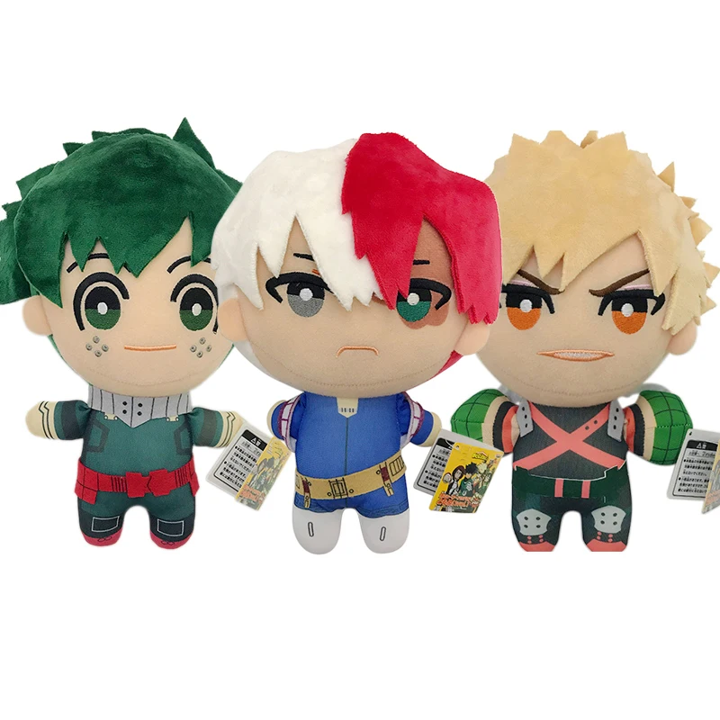 24 см с героями из мультфильма Мой герой Peluche Izuku Midoriya Katsuki Bakugou Shouto Todoroki плюшевые