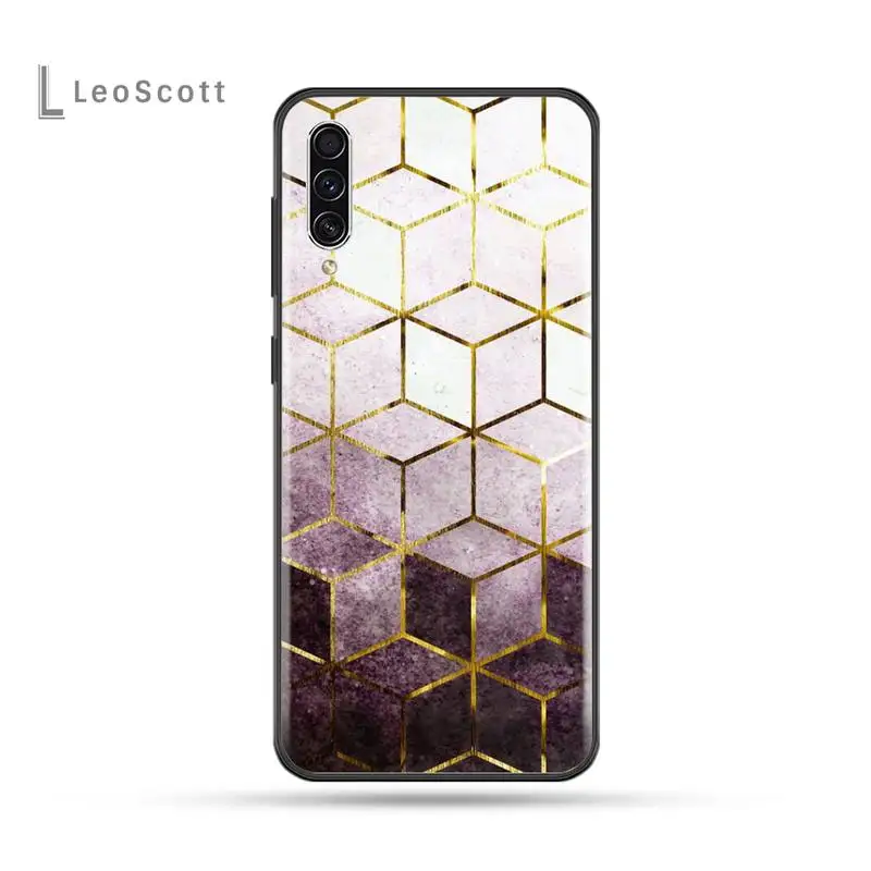 

Marbled pattern Phone Case For Samsung A20 A30 30s A40 A7 2018 J2 J7 prime J4 Plus S5 Note 9 10 Plus