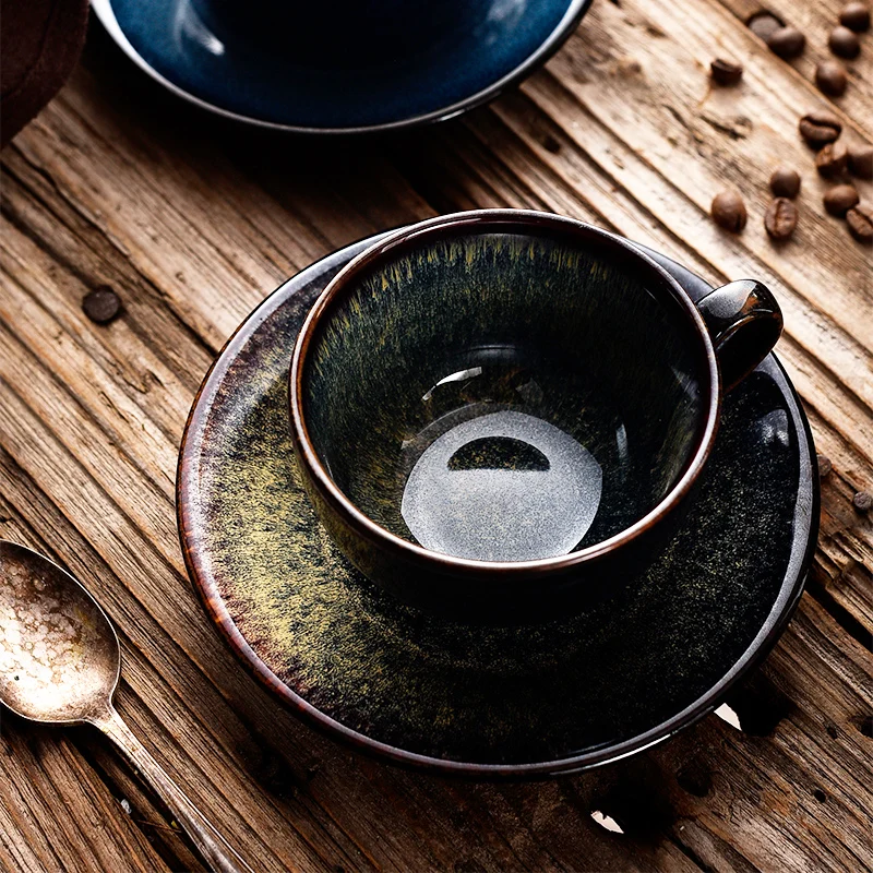 220 мл кофейная чашка с блюдцем из тонкого костяного фарфора забавный модный