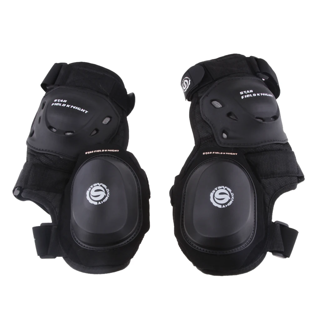 2x черные наколенники для езды на мотоцикле и сноуборде|Защитные мотоцикла| |