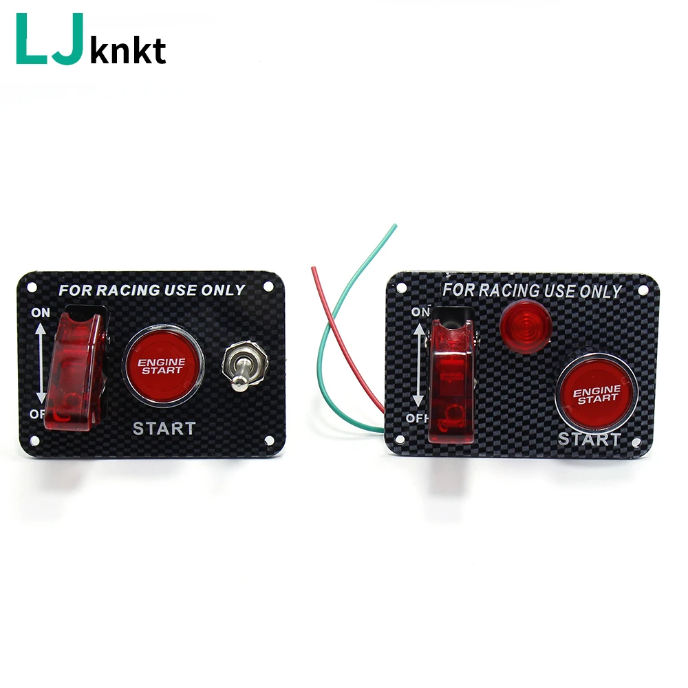 

Car 12V racing ignition button engine panel switch start press 2 toggle with relay