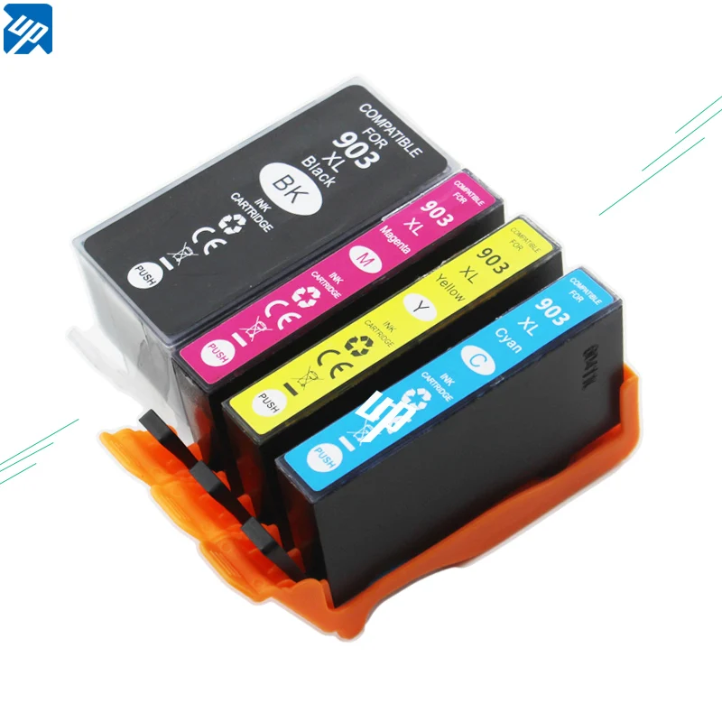 Популярный бренд 4 Совместимые чернильные картриджи для HP 903XL чернил принтера