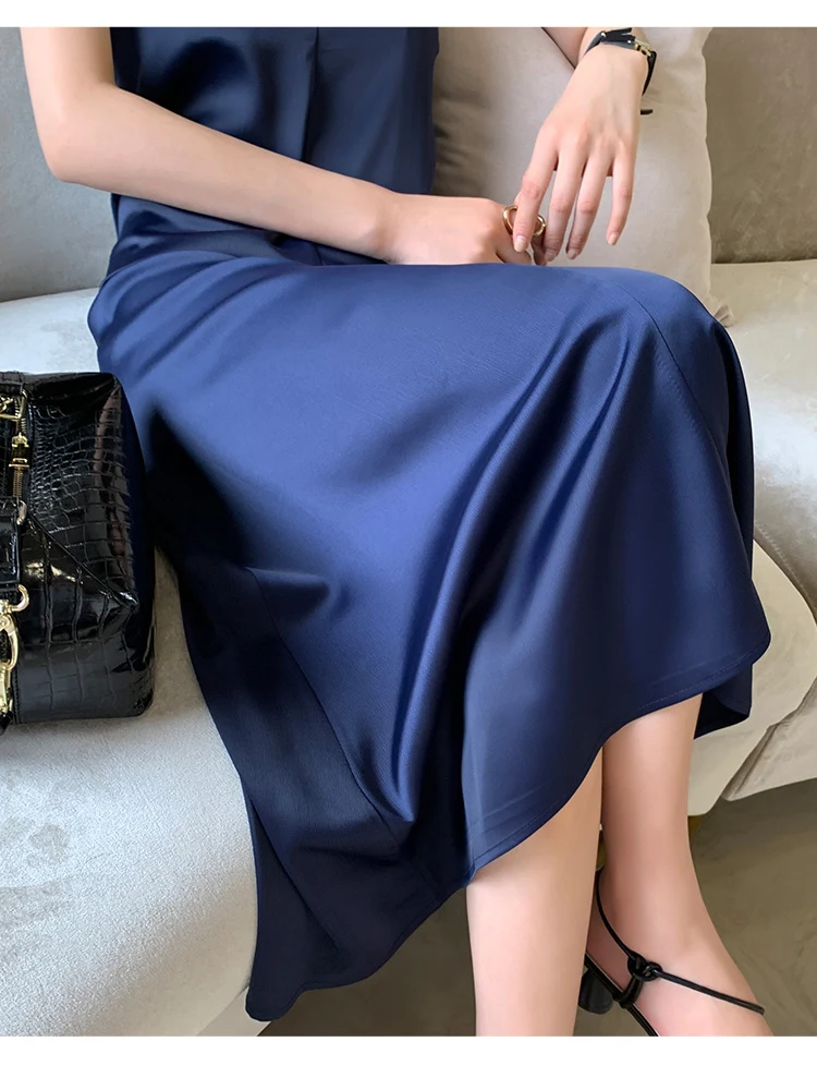 Женское вечернее платье элегантное блестящее синее в стиле Звезд для ночного