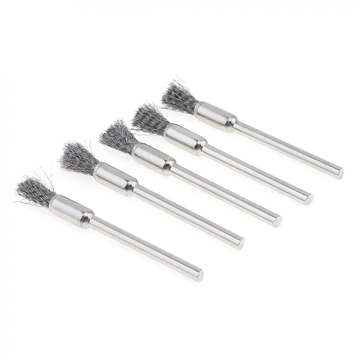 

5 Pcs Mini Stainless Steel Wire Wheels Brushes with Handle and Pen Shape for Polishing Rotary Tools Metal Rust Removal