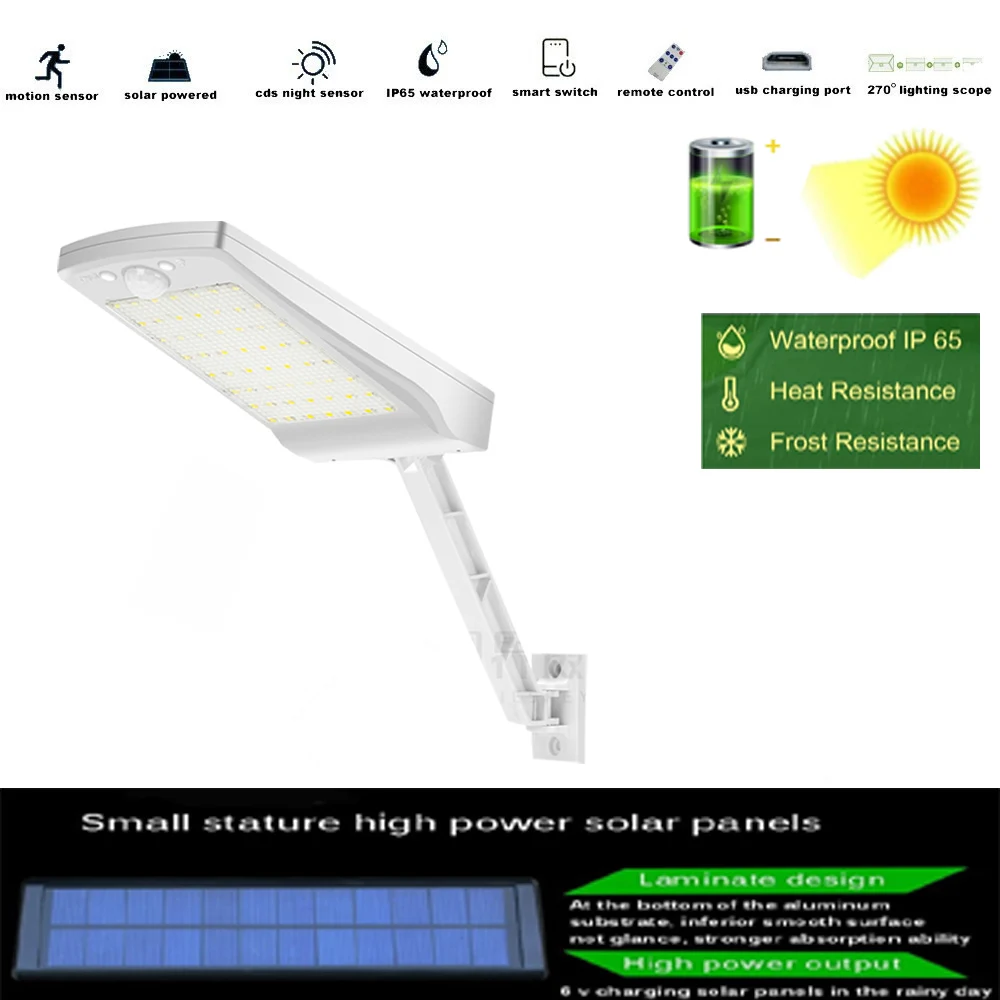 Уличная Светодиодная лампа на солнечной батарее новейший светильник с