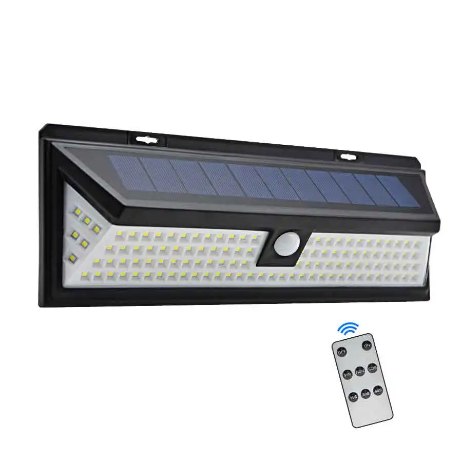 1pc With Remote 100/118 светодиодный солнечный свет открытый беспроводной PIR датчик движения Сад Солнечная лампа водонепроницаемый освещение безопасности - Испускаемый цвет: 1pc With Remote