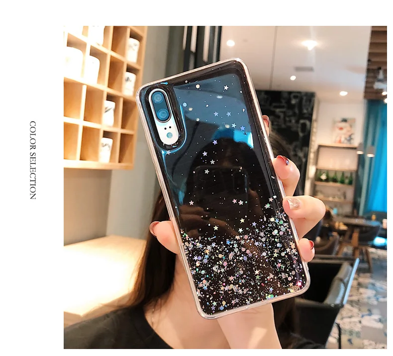 Блестящая Звезда силиконовая корпус для Huawei P10 Plus P20 Pro P30 Lite Nova 3i 3 mate 20 Honor View 10 30 P Smart Cover Capa