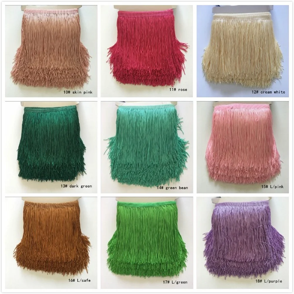 

10 Yards Tassel Fringe Fringing Trim Drop Latin Costume Curtain Decor Living Room Bedroom Kitchen DIY Width15cm/6in