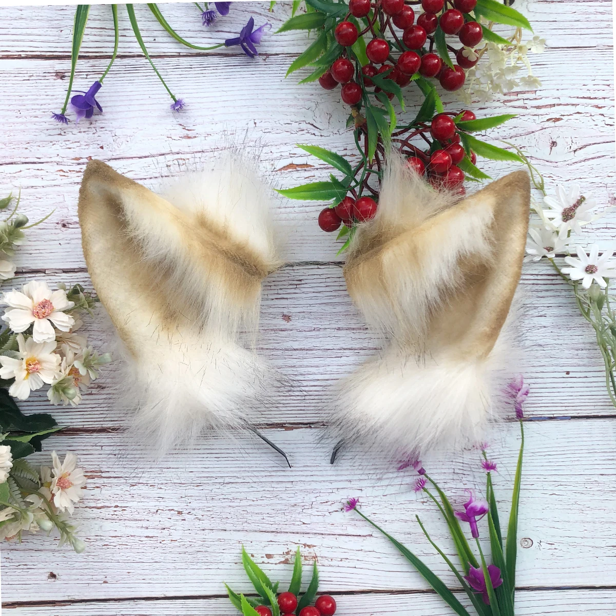 Обруч для волос волчьи волки с ушками |