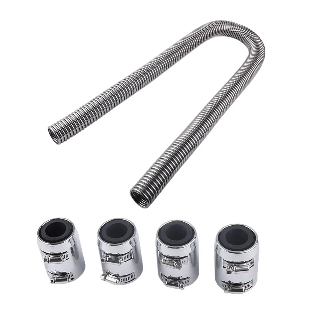 

Комплект шлангов радиатора 48 дюймов с 4 наконечниками, универсальный, подходит для Ford полированный