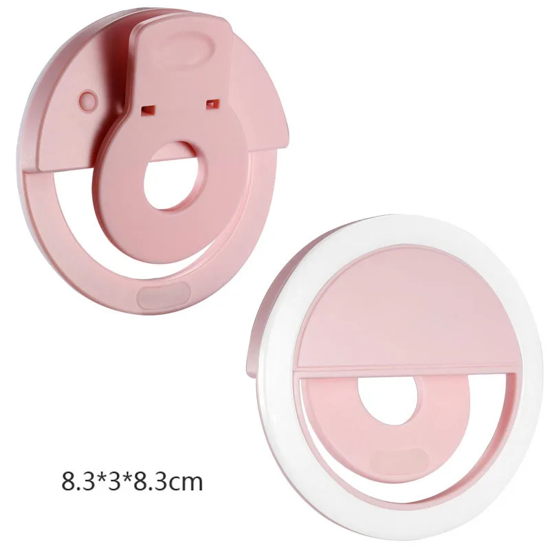 Портативный USB зарядка мини светодиодный селфи кольцо огни макияж вспышка фото