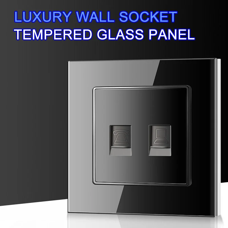 Роскошная розетка для компьютера RJ45 Cat6 10 ГБ/сек. LAN RJ11 Телефонная настенная