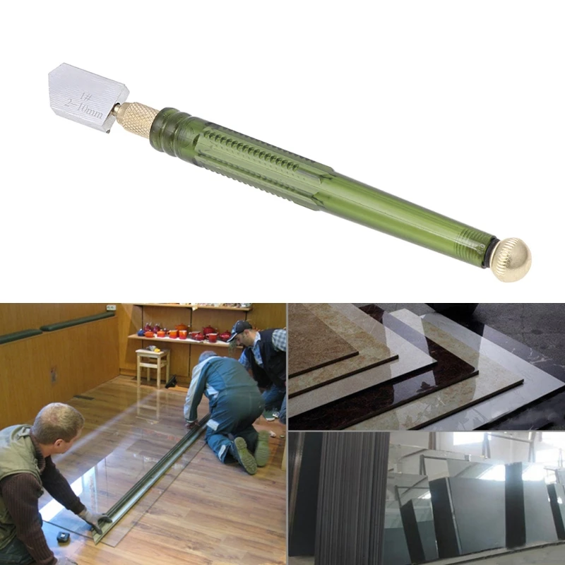 

High Quality Diamond Tip Antislip Carbide Metal Plastic Handle Oil Feed Glass Cutter Tools