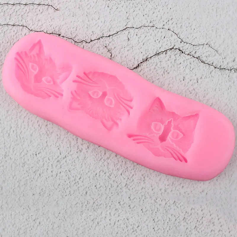 Симпатичные кошачьи мордочки силиконовые формы DIY вечерние топперы для кексов