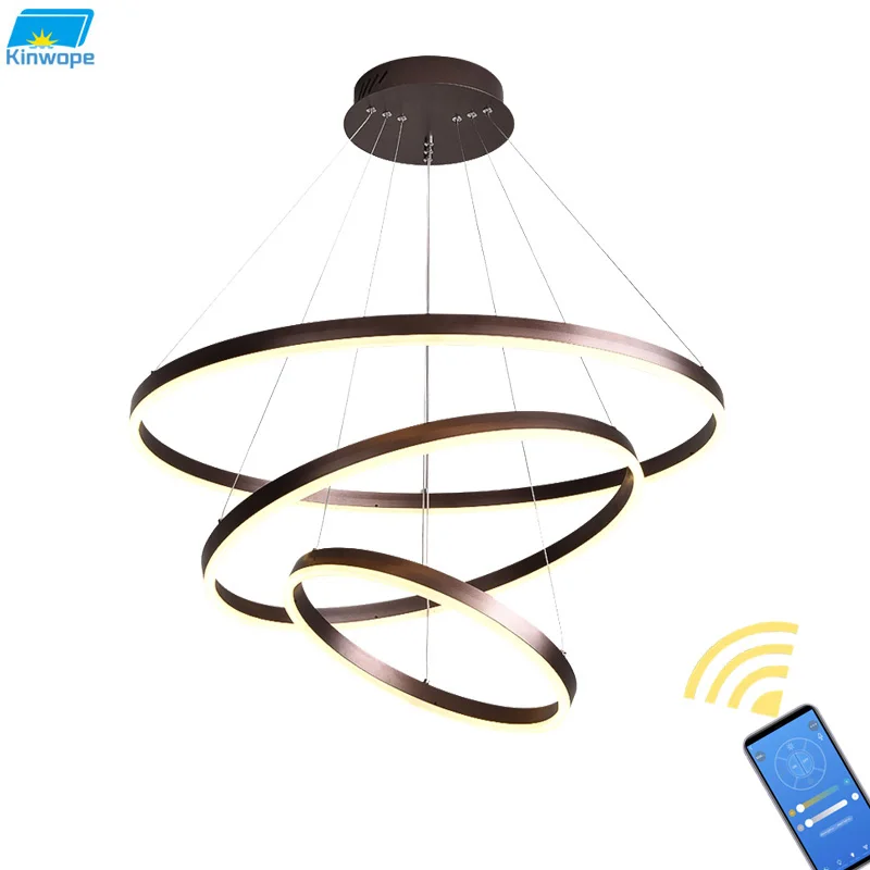 Современная Минималистичная модная Круглая Люстра вилла дуплексный алюминиевый