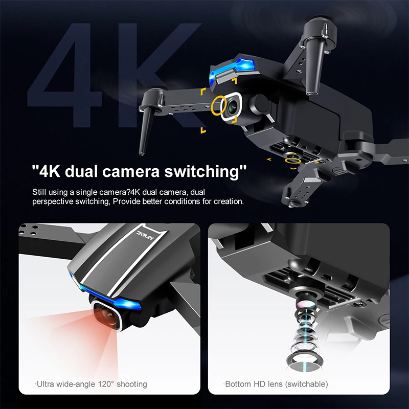 2021 Новые Дроны S65 с камерой HD 4K WiFi FPV Мини Дрон Квадрокоптер Складной Rc Вертолет