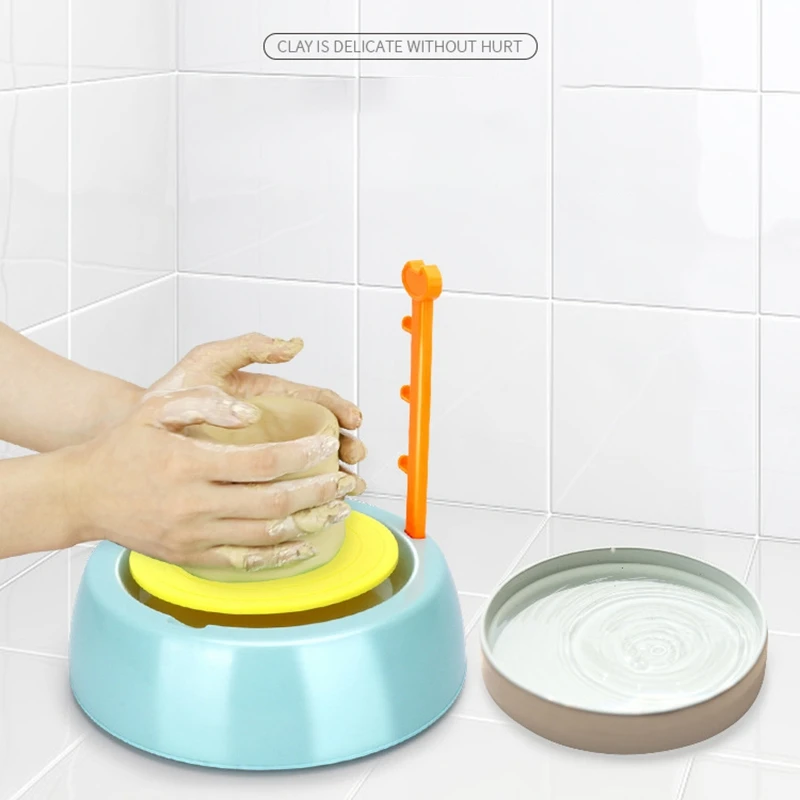 

DIY Handmade Ceramic Pottery Machine Kids Craft Toys for Boys Girls Mini Pottery Wheels Arts Early Educational Toy