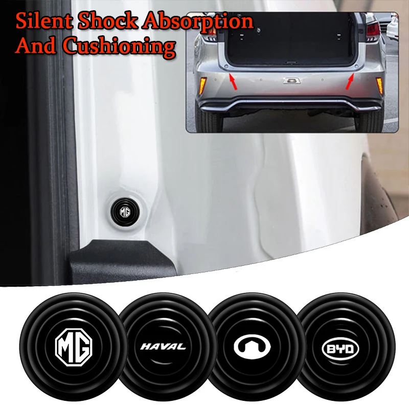 

4/10Pcs Auto Logo Car Door Trunk Silence Damping Pad For Mitsubishi Accessories Lancer 9 l200 ASX Outlander 3 XL Pajero Galant