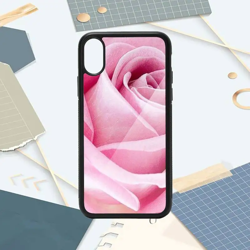 

pink rose flower Phone Case PC for iPhone 11 12 pro XS MAX 8 7 6 6S Plus X 5S SE 2020 XR