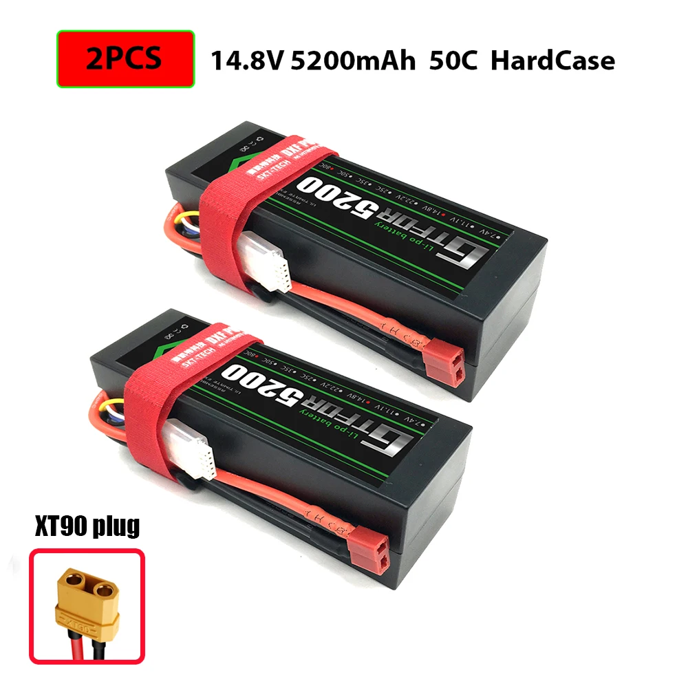 2PCS5200HARDXT90 2S 3S 4S 5200mAh 6000mAh 7000MAH 7,4 V 11,1 V 14,8 V 50C 60C 100C 120C GTFDR Lipo батарея для X-MAXX E-REVO RC автомобилей Лодка Дрон - Цвет: 2PCS5200HARDXT90