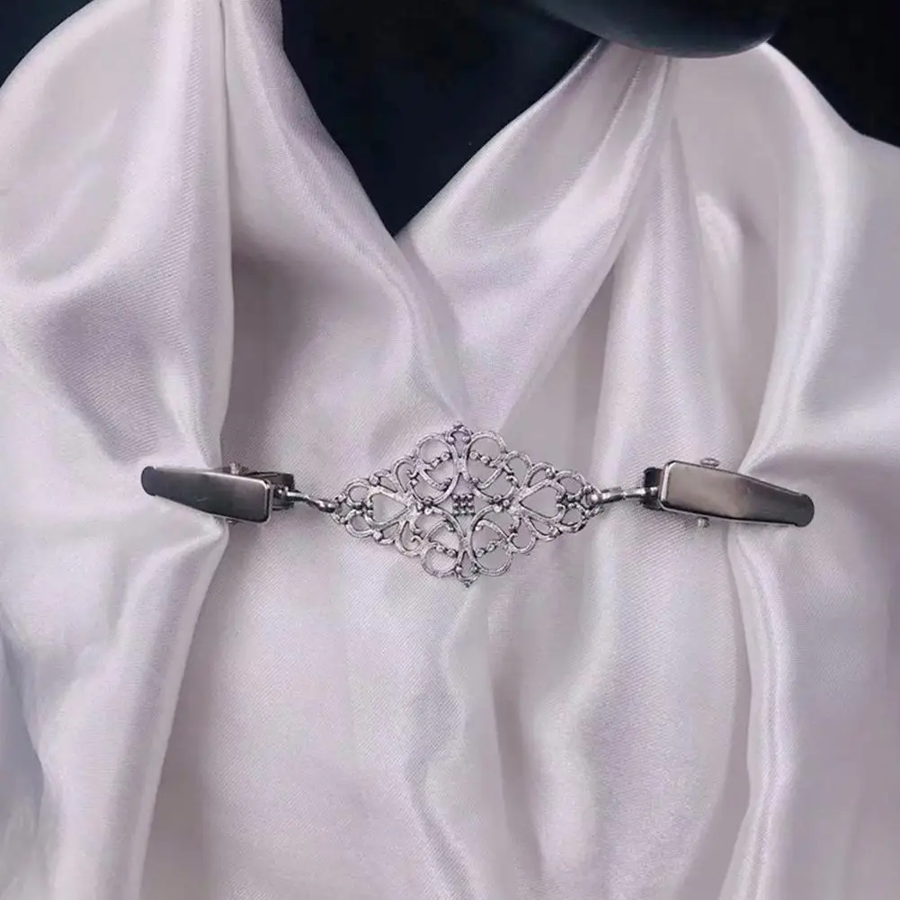 

1 Pc Sweater Shawl Clips Dresses Cardigan Collar Brooch Clip Vintage Shirts Clips For Women Girls F3p0