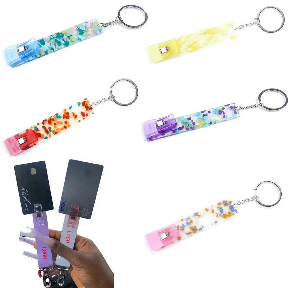 

Multifunctional Touchless Tool Nails Keyrings Card Grabber ATM Keychain Cards Clip Credit Card Puller Card Extractor
