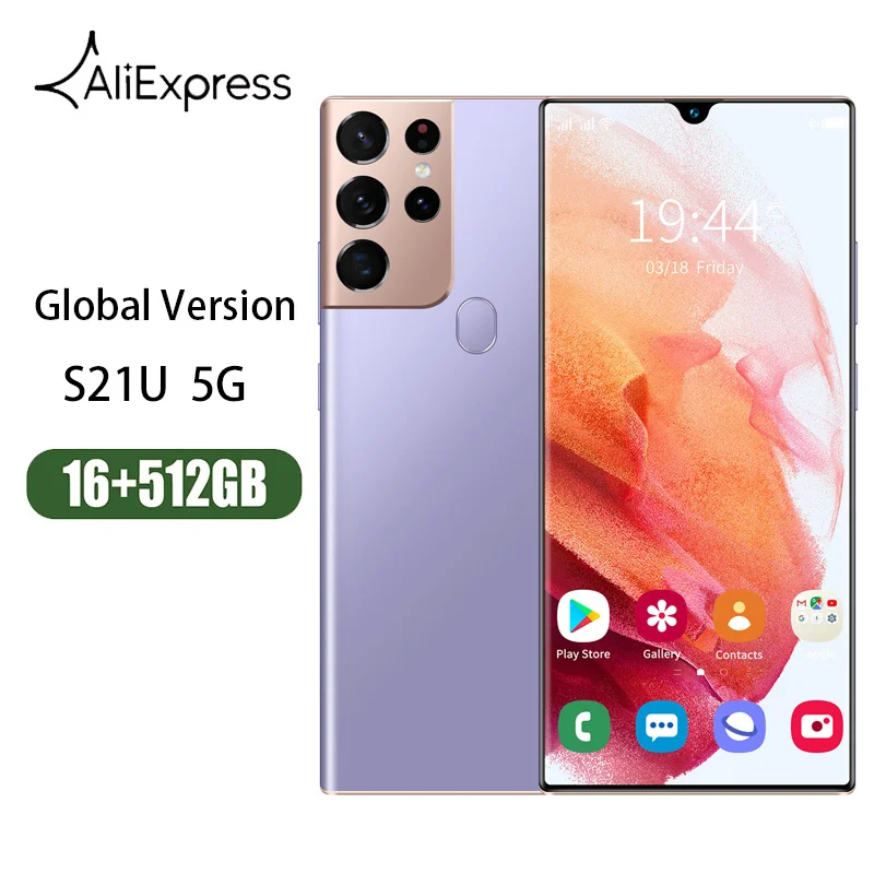 

Galaxy S21U Smartphones 6.9 Inchs Android11 6800mAh Deca Core 16GB 512GB ROM Mobile Phone Galax S21 Cellphones Celular
