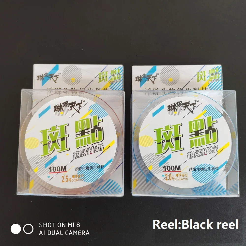 1 шт./лот рыболовная леска 100 м пятнистая гладкая невидимая углеволоконная