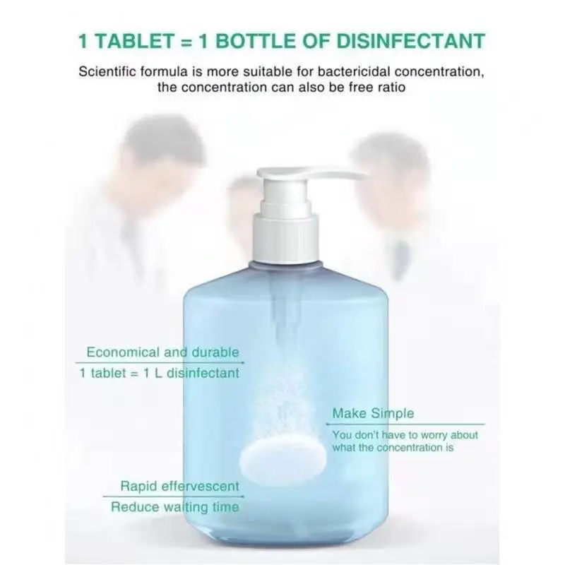 100 шт/бутылка диоксид хлора дезинфицирующее таблетки CIO2/CLO2 Effervescent многоцелевой