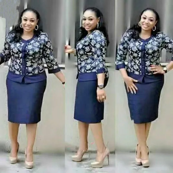 2019 летний и осенний модный стиль африканская Женская Печать размера плюс платье