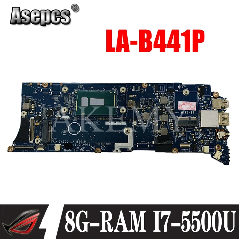 LA B441P Laptop motherboard For DELL XPS 13 9343 original mainboard 8G RAM I7 5500U|Материнские платы| |