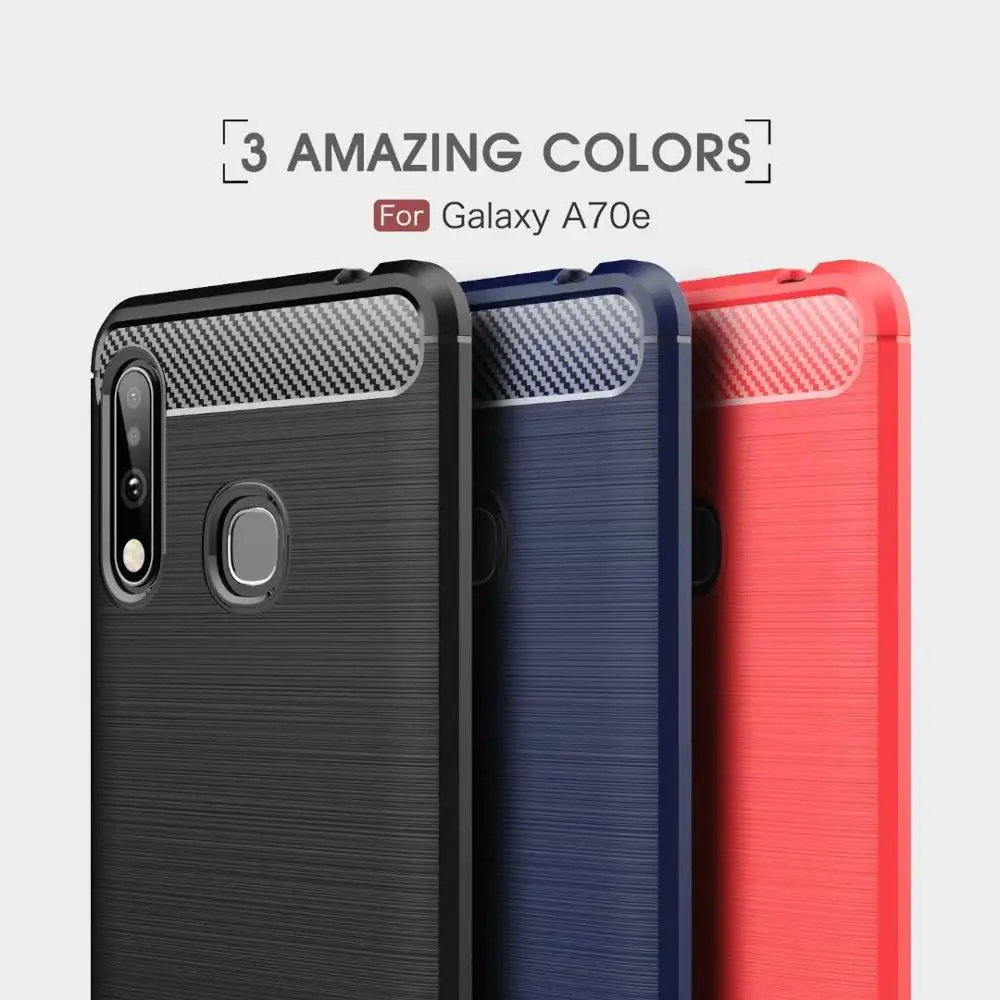 

Soft Cover Full Protection Carbon Fiber TPU Silicone Matte Phone For Samsung A90S A70S A70E A91 A81 A71 A70 A60 A50 A40 A30 Case
