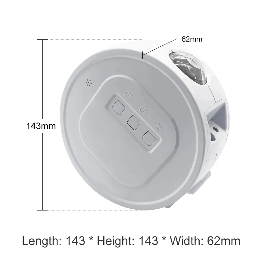 

Ocean Waving Light Starry Sky Projector 6 Colors LED Nebula Cloud Night Light 360 Degree Rotation Night Light Lamp for Kids DA