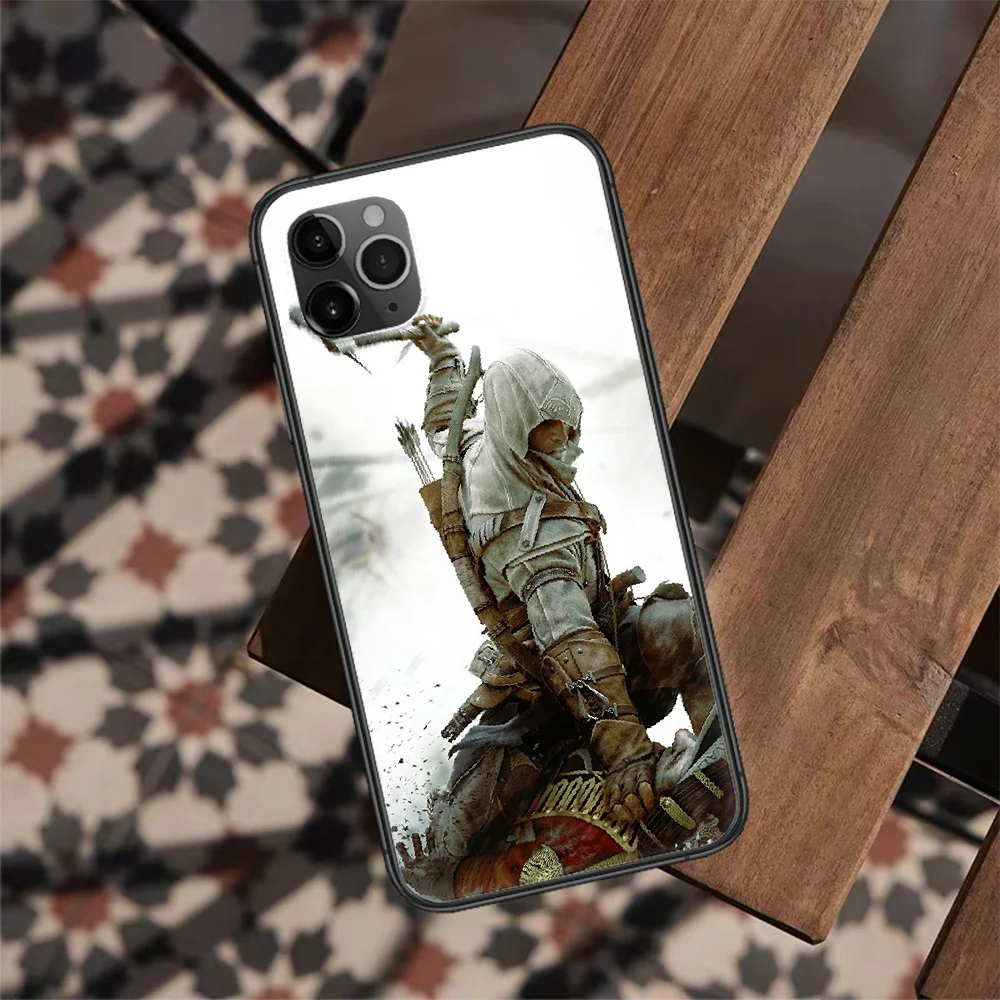 

Hot Assassins Game Creedes Phone Case For Iphone 12 Mini 11 PRO XR X XS MAX 6 6s 7 8 Plus 4 5 5s SE 2020 black Cover Painting