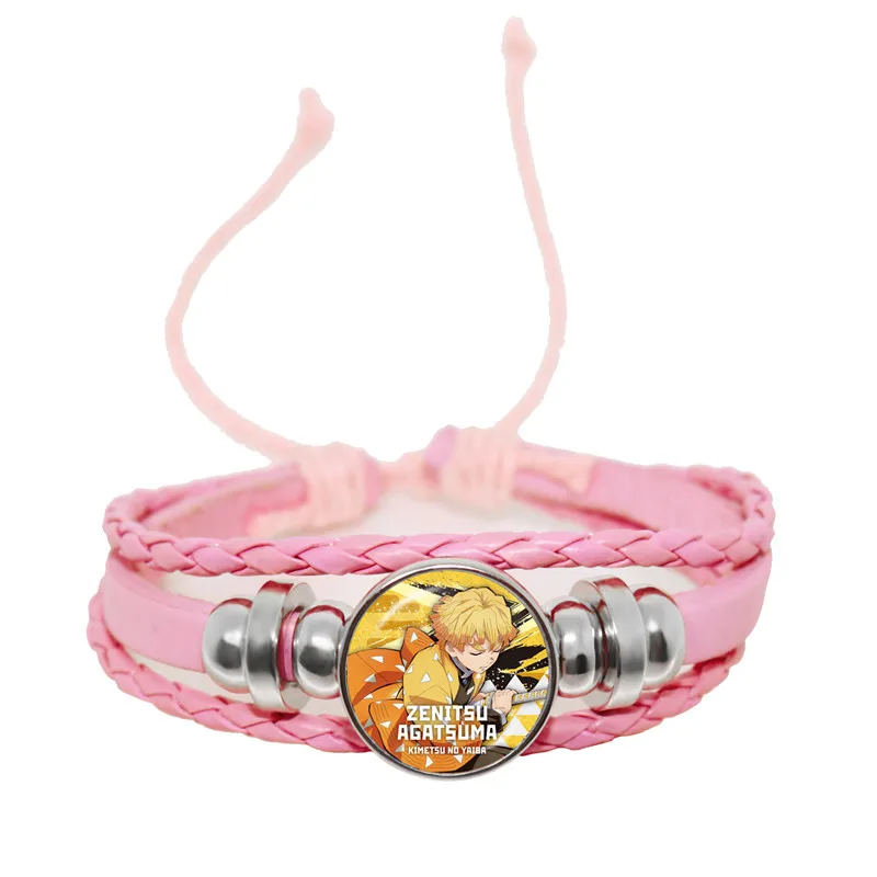Demon Slayer Leather Bracelet Kimetsu No Yaiba Kamado Tanjirou Nezuko Cosplay Multi-layer Bracelets for Fans Gift | Украшения и