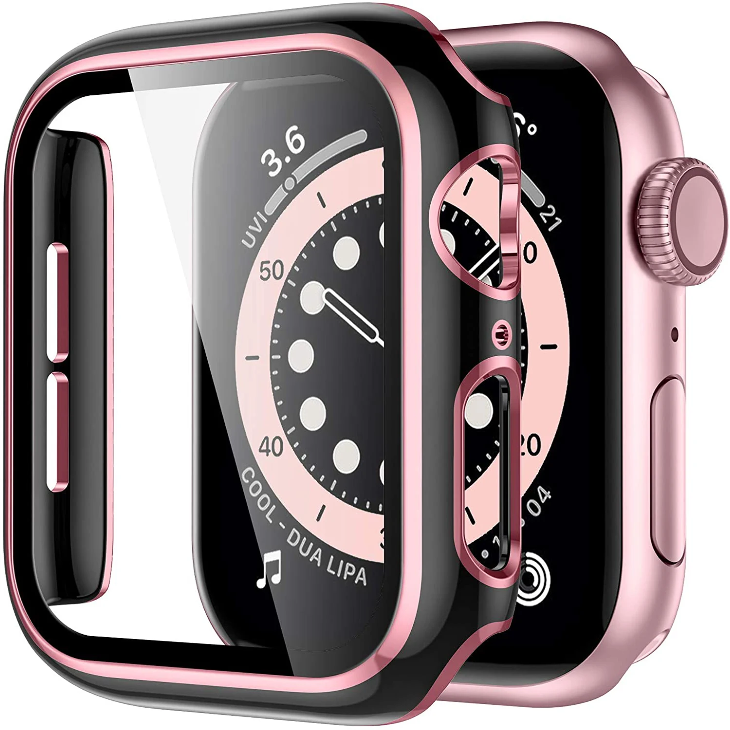 Полноэкранная защита бампер рамка чехол для Apple Watch 6/SE/5/4/3/2/1 тонкая закаленная
