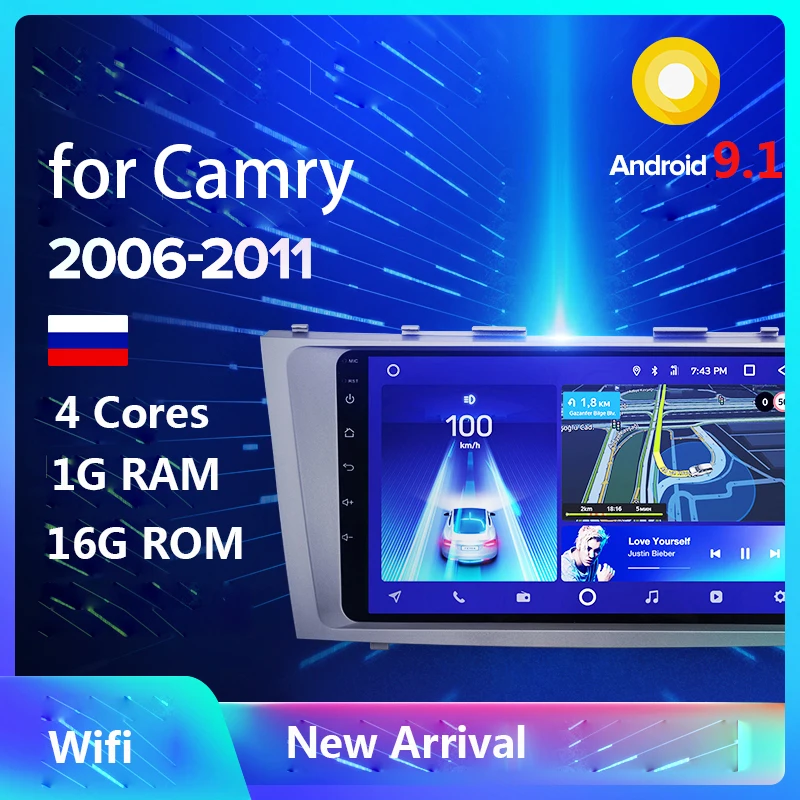 2 + 16G Android 9 1 авто мультимедиа для Toyota Camry 40 50 2007 2011 Автомобильный Радио Видео плеер