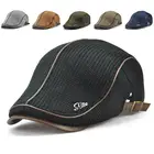 Вязаная кепка для мужчин среднего возраста, теплый берет, Повседневная утепленная шапка в британском стиле, Осень-зима