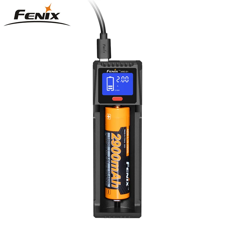 Зарядное устройство Fenix ARE-D1 Совместимо с литий-ионными и Ni-mh/Ni-Cd аккумуляторами Micro USB и функцией разрядки USB