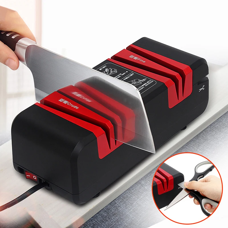 

Multi-function Knife Sharpener 220V Electric Household Fast Sharpener Automatic Knife Grinder Kitchen Knife Grindstone EU Plug