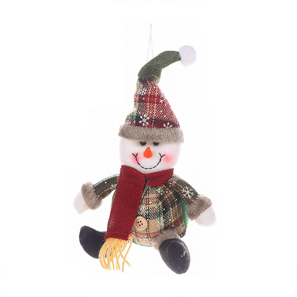 Тканевый кулон Санта снеговик олень рождественская елка украшения для дома