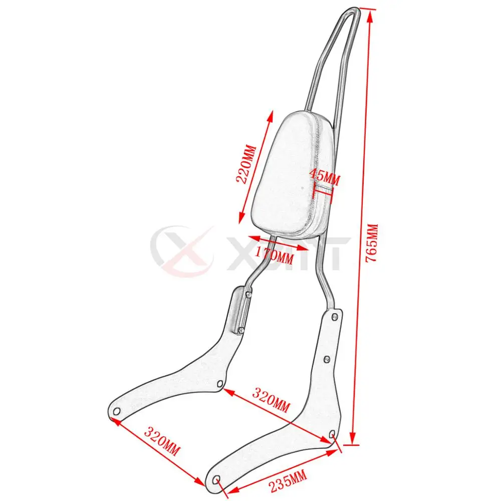 Мотоцикл спинки Sissy бар для Kawasaki Vulcan 900 VN900 пользовательские классические 1996-2022 2021