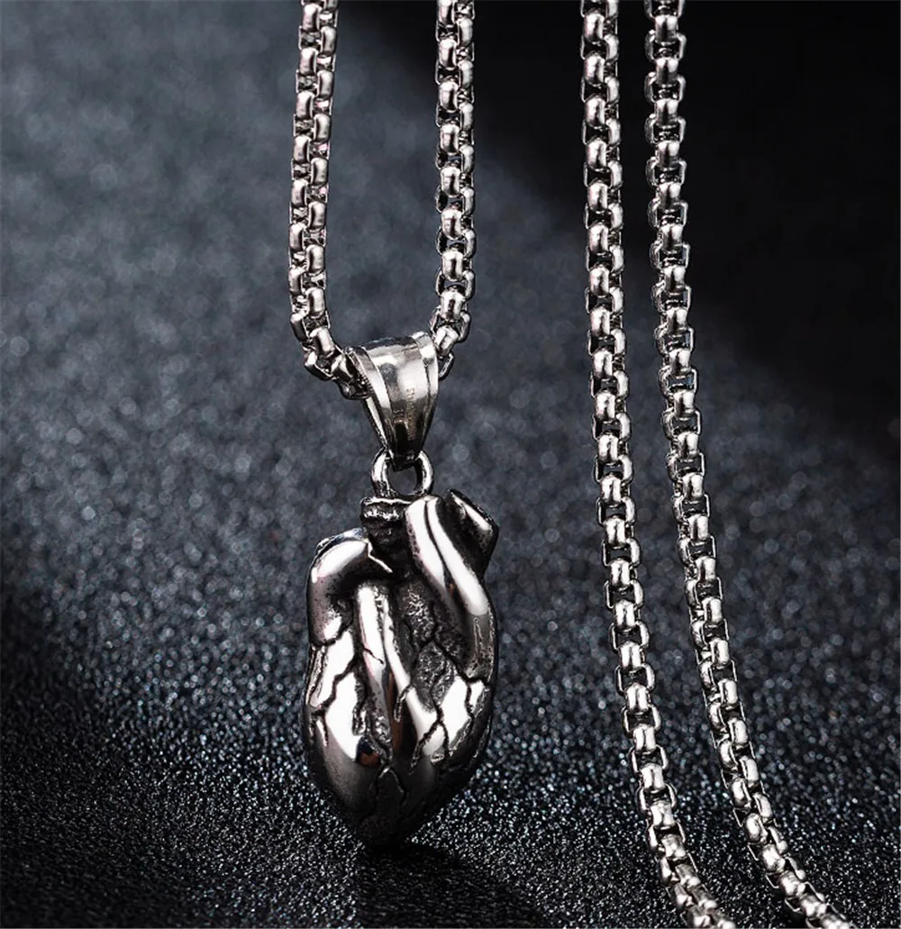 Колье из нержавеющей стали 316L с подвеской в виде сердца|Ожерелья подвеской| |