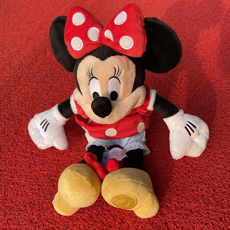 

Disney 35 cm red Mickey Mouse soft Movies Plush toy girls pink Minnie gift toy