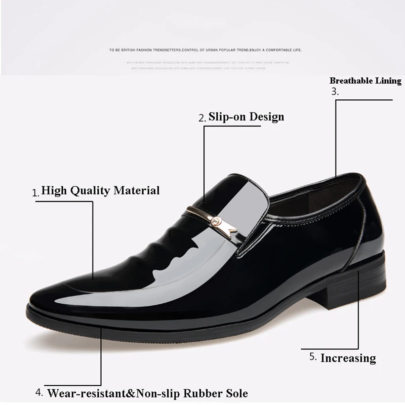 Мужские Винтажные Туфли оксфорды Merkmak черные классические туфли из лакированной