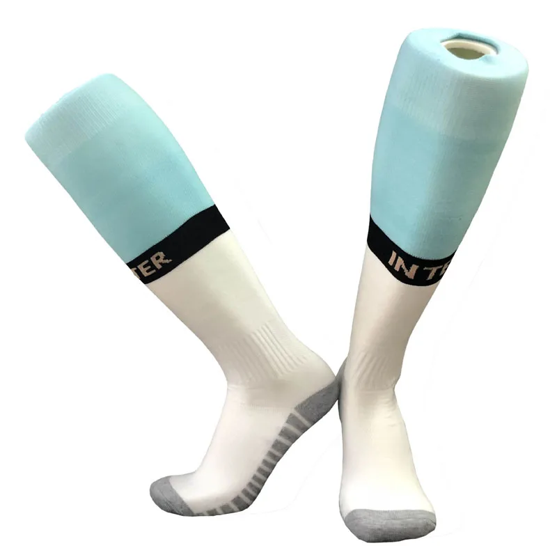 2020 light blue Футбольные носки, футбольные толстые теплые профессиональные Командные носки, гольфы для тренировок, длинные носки, спортивные носки - Цвет: 2020 light blue