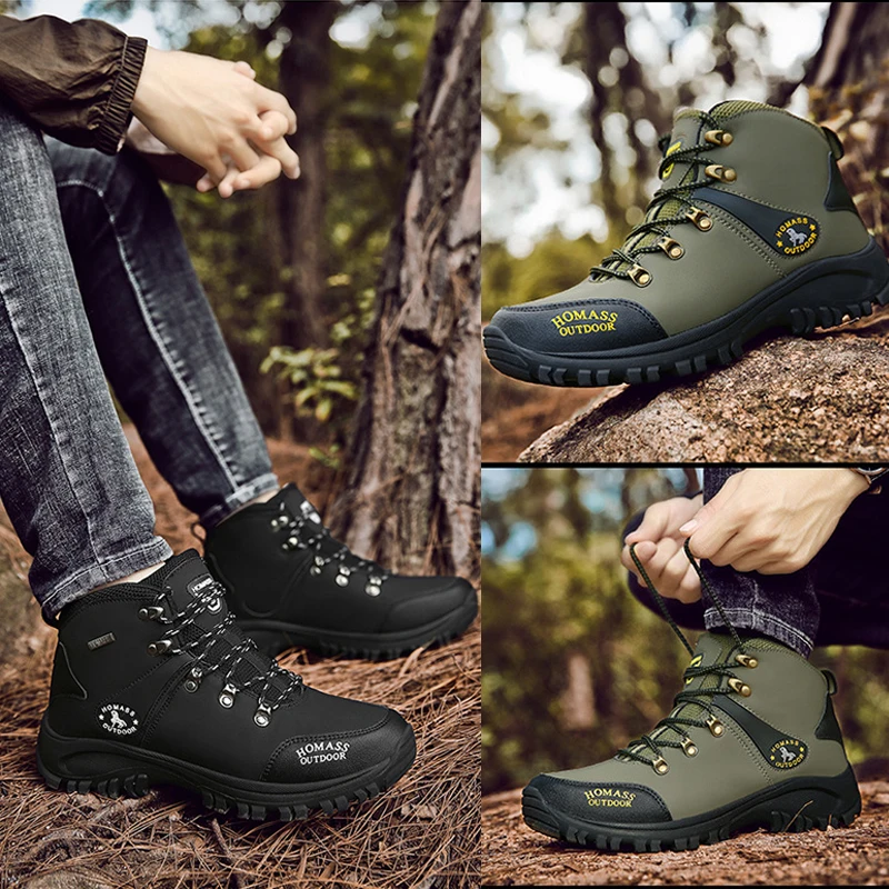 Уличная походная обувь мужские водонепроницаемые походные сапоги теплые